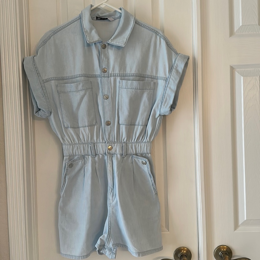 Zara Denim Romper